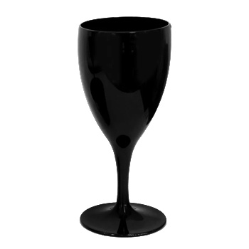 RK-PREMIUM BLACK-Чаша за вино поликарбонат 320ml Ø8.2xh18.5cm ЧЕРНА (PM. W32)- 1бр (0151666)