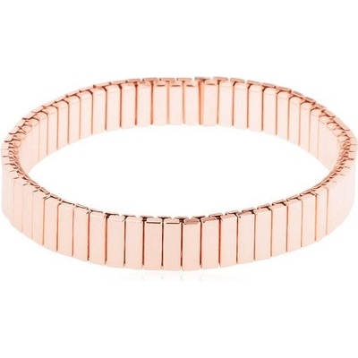 Šperky eshop ocelový strečový měděné barvy úzké obdélníkové články Y18.02