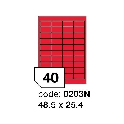 Rayfilm 48,5x25,4 mm 300 archů, fluo červená, R0132.0203ND