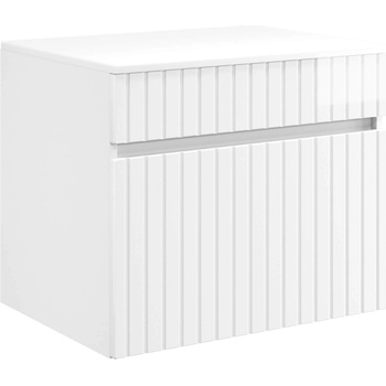 vidaXL Стенно Баня Кабинет Бял гланц 59 x 44, 5 x 50 см (890636)
