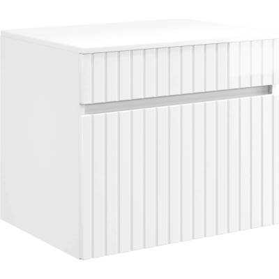 vidaXL Стенно Баня Кабинет Бял гланц 59 x 44, 5 x 50 см (890636)