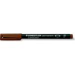 STAEDTLER Безалкохолен маркер, OHP, 0, 6 mm, STAEDTLER "Lumocolor 318 F", кафяв 318-7 (318-7)