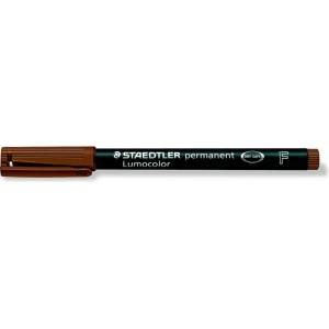 STAEDTLER Безалкохолен маркер, OHP, 0, 6 mm, STAEDTLER "Lumocolor 318 F", кафяв 318-7 (318-7)