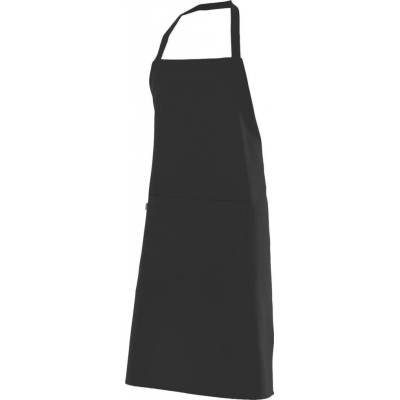 Velilla 404204 zástěra s laclem a kapsami černá