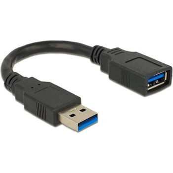 Delock 82776 USB typ A (M) do USB typ A (F) - USB 3.0, 15cm, černý