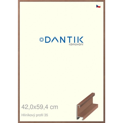DANTIK rám na obraz 42 x 59,4 Dýha ořech