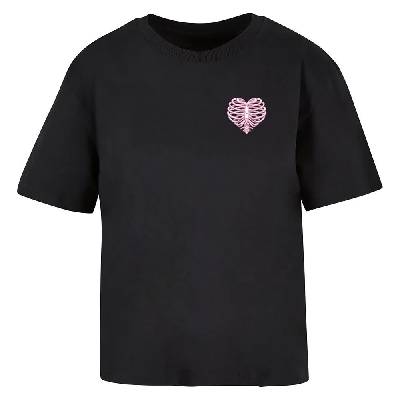 Тениска Miss tee Heart Cage Rose short sleeve T-shirt - Black (Black)