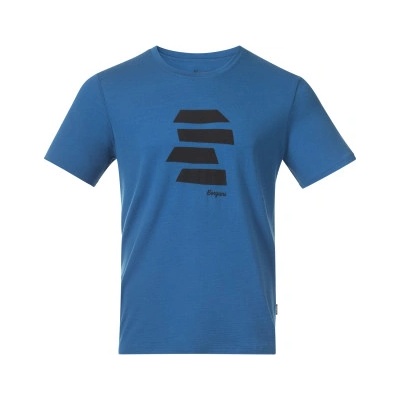 Bergans Rabot Mount Wool Tee Dark Aqua Lagoon/Dark Shadow Grey