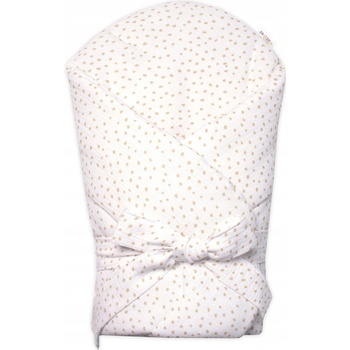 Baby Nellys zavinovačka s výstužou na zaväzovanie DOTS biela