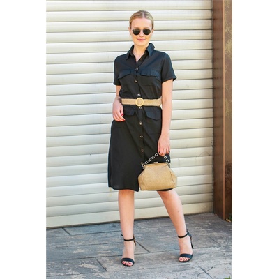 Madmext Дамска рокля mg576 - Черна 288923 (288923_Черно)