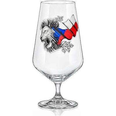 Crystalex sklenice na pivo Czech In vlajka 540 ml