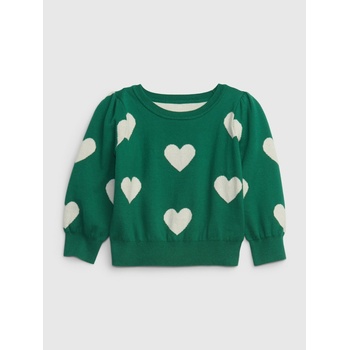 GAP Бебешки суитшърт с десен сърце GAP GAP | Zelen | Момичешки | 104
