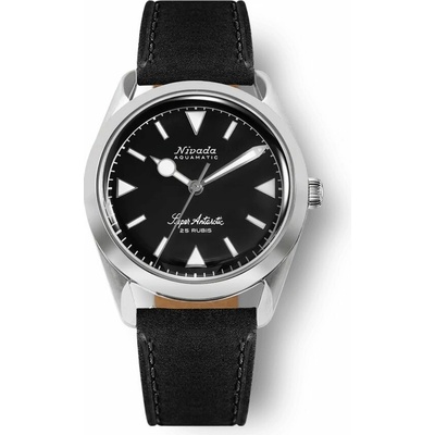 Nivada Grenchen Super Antarctic 32025A - Black Leather