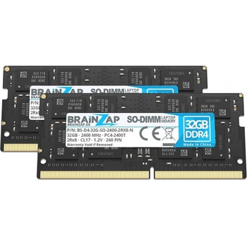 Brainzap DDR4 64GB 2400MHz CL17 (2x32GB) PC4-2400T