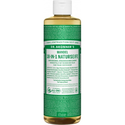 Dr. Bronner's prírodné mandľové mydlo 475 ml