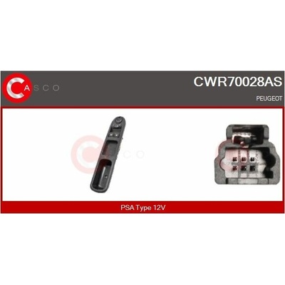 Spínač, zvedací zařízení oken CASCO CWR70028AS