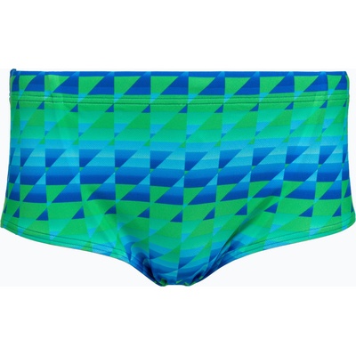Speedo Мъжки боксерки за плуване Speedo ML Printed 13, 5 cm Brief quilted triangles/lagoon blue