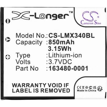 Cameron sino Батерия за баркод скенер Honeywell Voyager 1602G 8650 8670, LXE LX34L1-G LiIon 3.7V 850mAh Cameron Sino (CS-LMX340BL)