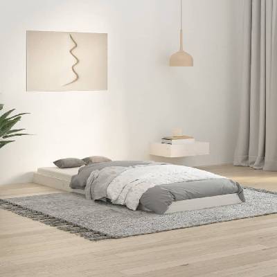 Nábytek XL 823485 Rám postele bílý masivní borové dřevo