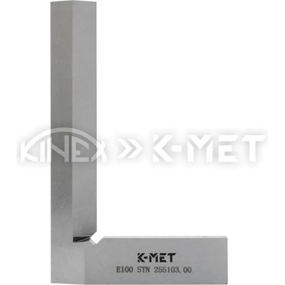 Прецизен прав ъгъл тип Е острие с пета К-МЕТ 4002, CSN 25 5103, Клас 00, 100x63 mm, ±0, 003 mm (4002)
