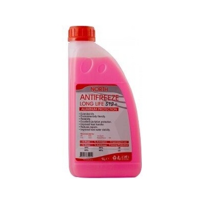 NORTH Антифриз north long life s12+ Червен -74c 1l (north long life s12+ Червен -74°c 1l)