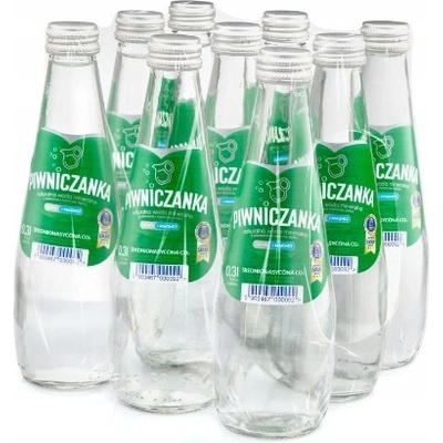 Piwniczanka Přírodní minerální voda ve skle Středně nasycená CO 9 x 300 ml