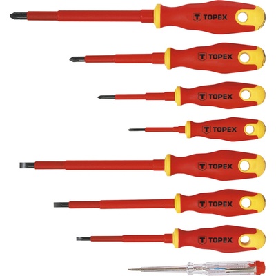 Topex Sada skrutkovačov 1000 V, 8 ks 39D674