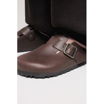 Birkenstock Кожени чехли Birkenstock Boston Vintage Wood Wire Buckle мъжки в кафяво 1030703 (1030703)