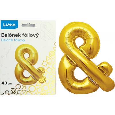 Balónek foliový "&" ZLATÝ
