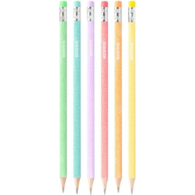 Kores Grafitos pastel HB 6 ks 92803 – Zboží Živě