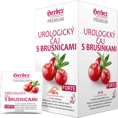 HERBEX Urologický čaj s brusinkami FORTE 20 x 1,5 g