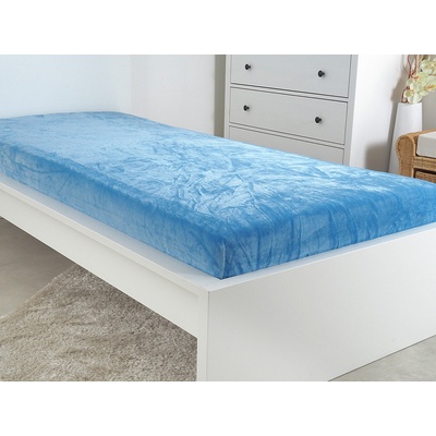 B.E.S. Petrovice mikroflanel prostěradlo Exclusive Modré 90x200