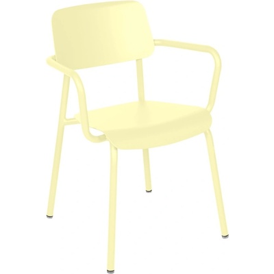 Fermob Studie s područkami Citronově žlutá hliníková zahradní židle