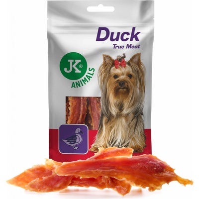 JK ANIMALS Meat Sušené kachní maso masový pro psy 80 g