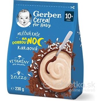 Gerber Cereal mléčná kaše kakaová Dobrou noc 230 g