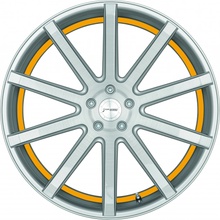 Corspeed Deville 9,5x19 5x120 ET40 silver brushed surface trim yellow