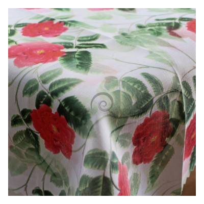 Obrus teflónový červené ruže vzor 732 kruh 130cm