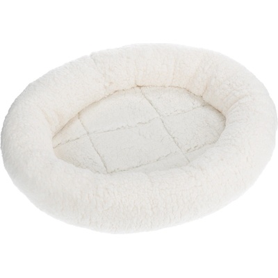 Zooplus Exclusive Útulný pelech Fluffy 2 v 1 biely 50 x 42 x 7,5 cm