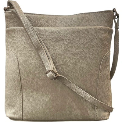 Vera Pelle dámská crossbody kabelka kožená světle 1511 d86 šedá