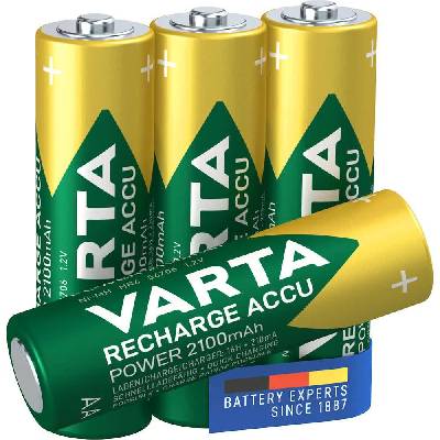 1x4 Rechargeable AA Ready2Use NiMH Mignon Batteries 2100mAh - Green (Green)