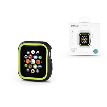 DEVIA Защитен калъф Apple Watch 4 - Devia Dazzle Series 40 мм - черен/неоново зелен (ST323867) (ST323867)