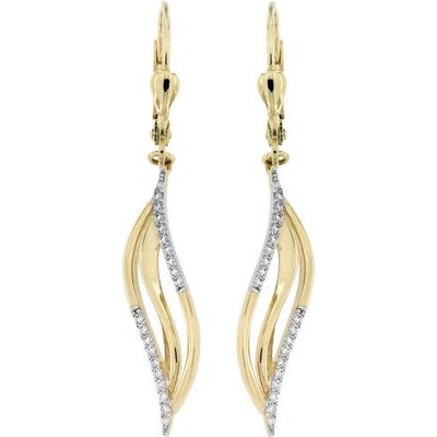 Zlatnictví U Kostela zlaté visací náušnice se zirkony 4562ž