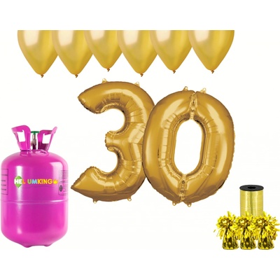 HeliumKing Helium párty set na 30. narozeniny se zlatými balónky