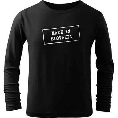Dragowa detské dlhé tričko Made in Slovakia čierna
