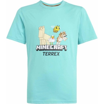 adidas Minecraft Terrex Tee K JZ3588 tyrkysové
