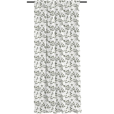 Butter Kings Бяло-зелена завеса от памучен сатен 110x250 cm Santa Likes Mistletoe - Butter Kings (CHDC9_curtain)