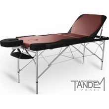 Tandem Skladací masážny stôl Profi A3D Duo bordovo-čierna 195 x 70 cm