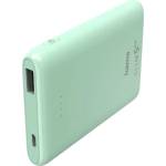 Hama Външна батерия Hama Slim 5hd, 5000 Mah, Lipolym, 1 X USB-a, Матово зелена (4047443486592)