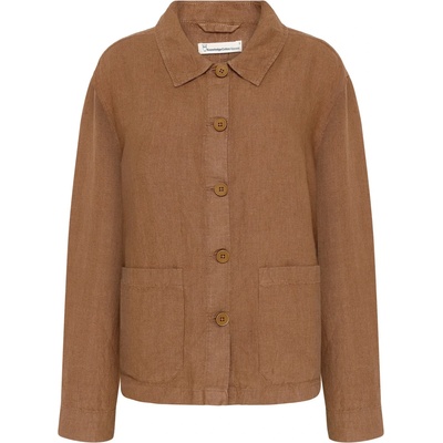 KnowledgeCotton Apparel Дамско ежедневно яке KnowledgeCotton Apparel Women's Regular Linen Overshirt Casual jacket - Tuffet (103-2500-0213)