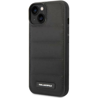 KARL LAGERFELD Гръб Karl Lagerfeld Quilted Puffy Metal Logo Case за iPhone 14/13 - Черен (3666339077679)